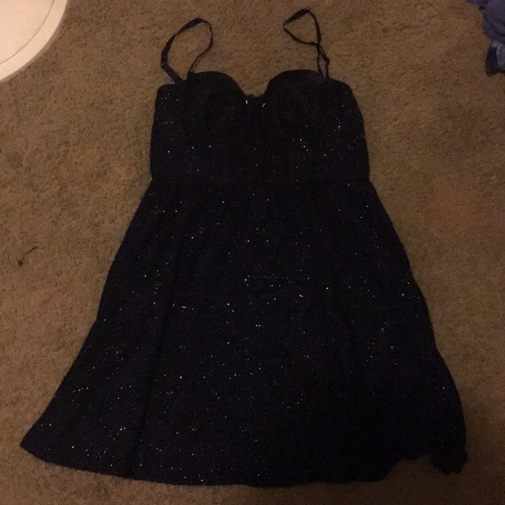 Black/navy blue sparkly dress